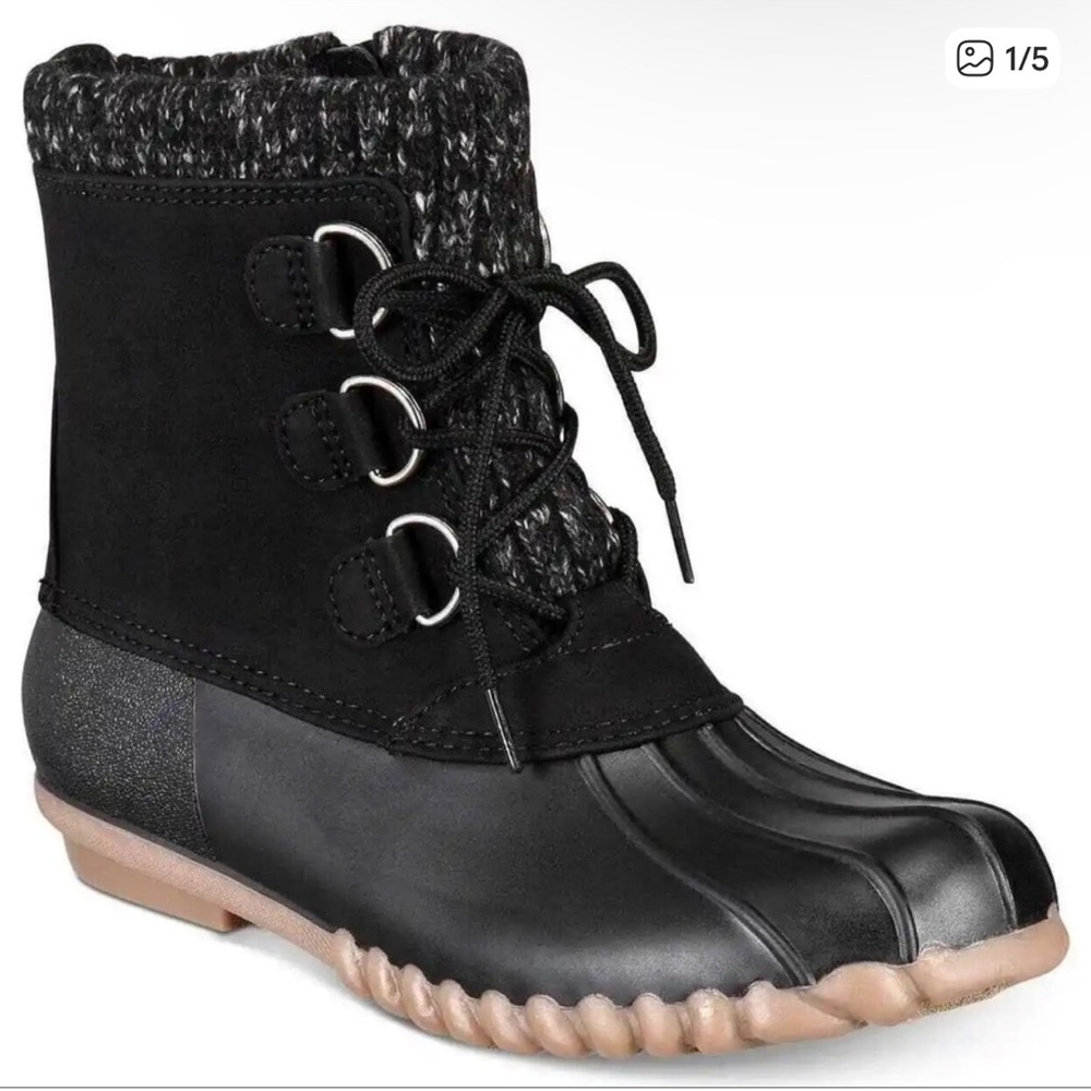 BareTraps Women's Black Insulated Duck Boots